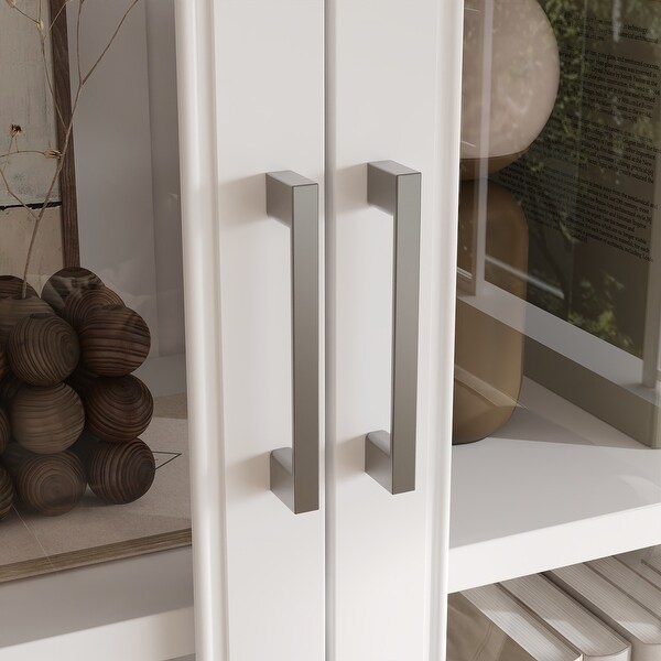 Modern Curio Display Cabinet 7-Tier Bookshelf with 16 Drawers