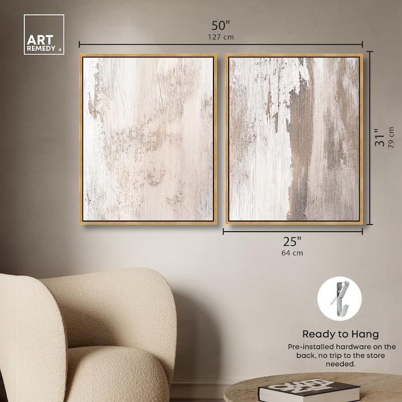 Striated Texture III Canvas Set of 2 by Art Remedy