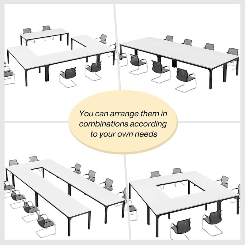 78.74" Large Rectangle Conference Table, Office Meeting/Seminar/Business Table Desk for Office Boardroom & Meeting Room