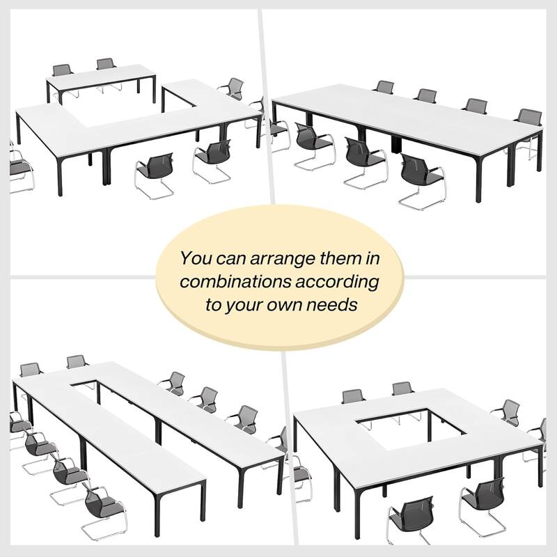 78.74" Large Rectangle Conference Table/Desk, Modern Seminar Meeting Table, Business Tables for Boardroom & Office