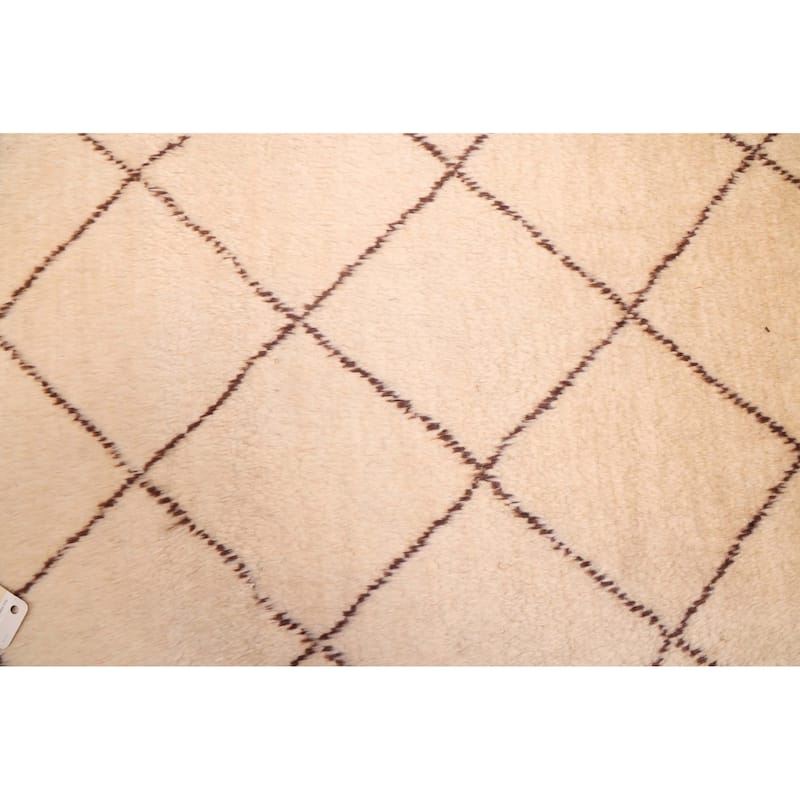 ECARPETGALLERY Hand-knotted Pak Finest Marrakesh Cream Wool Rug - 5'9 x 7'10