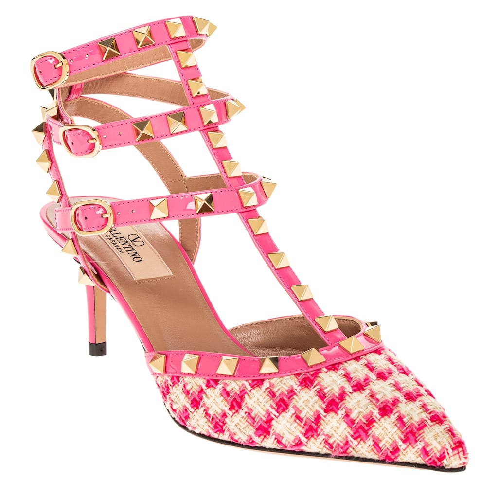 Valentino Rockstud Pied-De-Poule Pumps