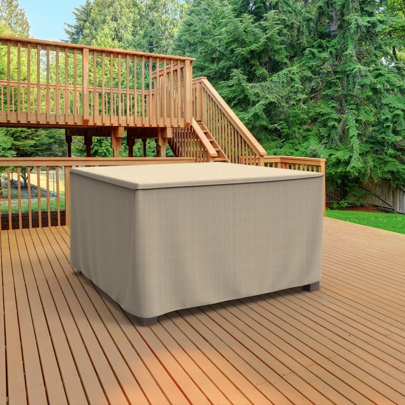 Budge StormBlock™ Mojave Black Ivory Square Patio Table Cover Multiple Sizes