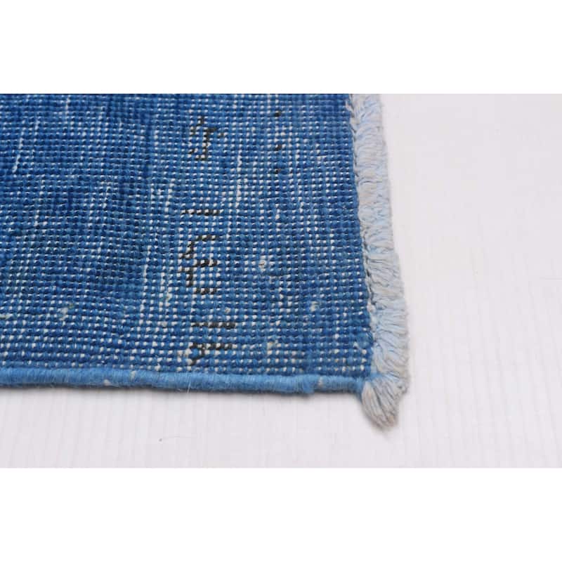 ECARPETGALLERY Hand-knotted Color Transition Blue Wool Rug - 7'7 x 10'3