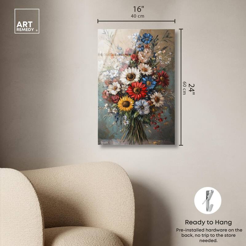 Symphony of Flowers I Acrylic by Art Remedy, Ready to Hang
