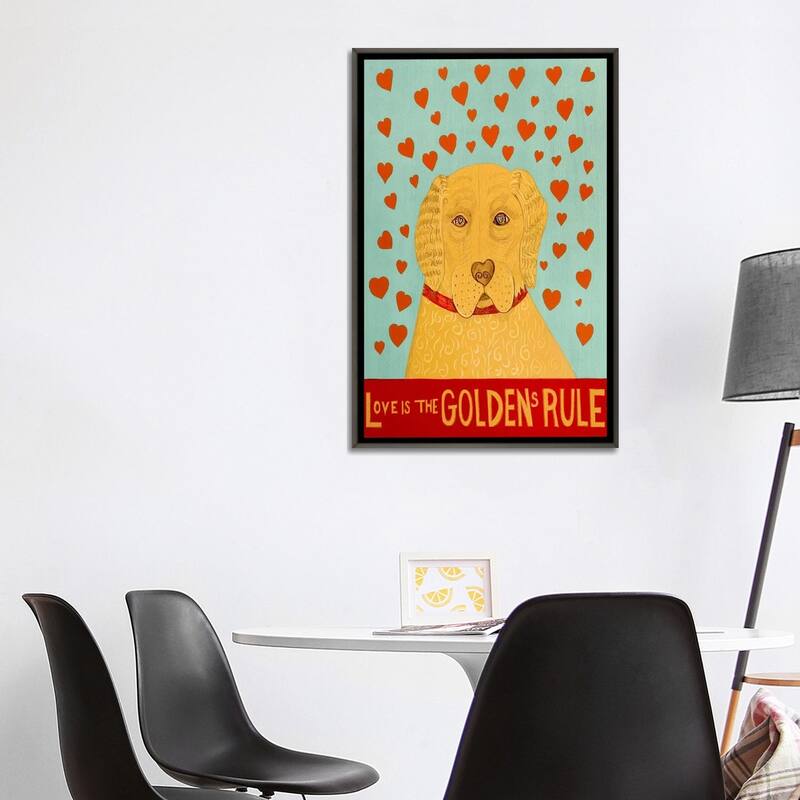 iCanvas "Golden Rule" by Stephen Huneck Framed
