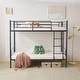 preview thumbnail 18 of 28, Twin Over Twin Bunk Bed For Kids Teens Adults, Heavy Duty Metal Bunk Bed With Ladder