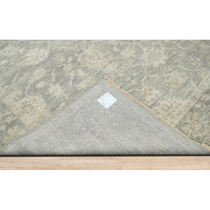 Hand Knotted Turkish Oushak Gray Wool Traditional Oriental Area Rug
