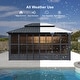 preview thumbnail 4 of 62, PURPLE LEAF Double Top Outdoor Sunroom Screen House Patio Hardtop Gazebo