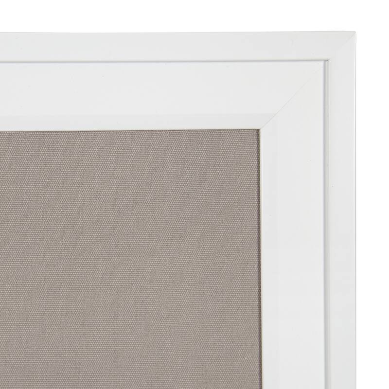 DesignOvation Bosc Framed Gray Linen Fabric Pinboard