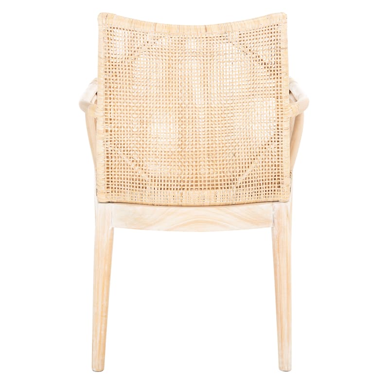 SAFAVIEH Vasatha Tropical Coastal Cushion Arm Chair - 21.5" W x 23.5" L x 32.3" H - 22"Wx24"Dx32"H