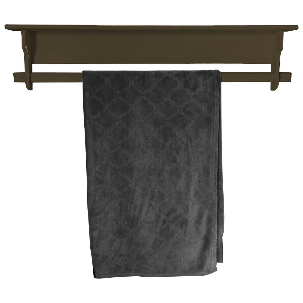 Farmhouse Shelf with Quilt Rack