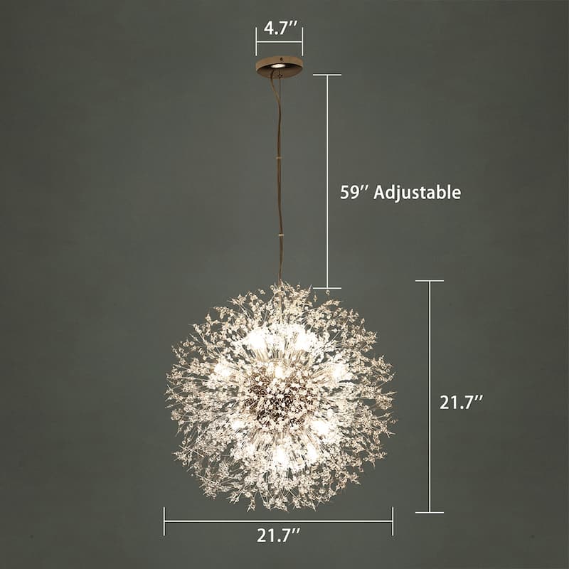 OYIPRO Modern Firework Sputnik Chandelier Crystal Pendant Lighting