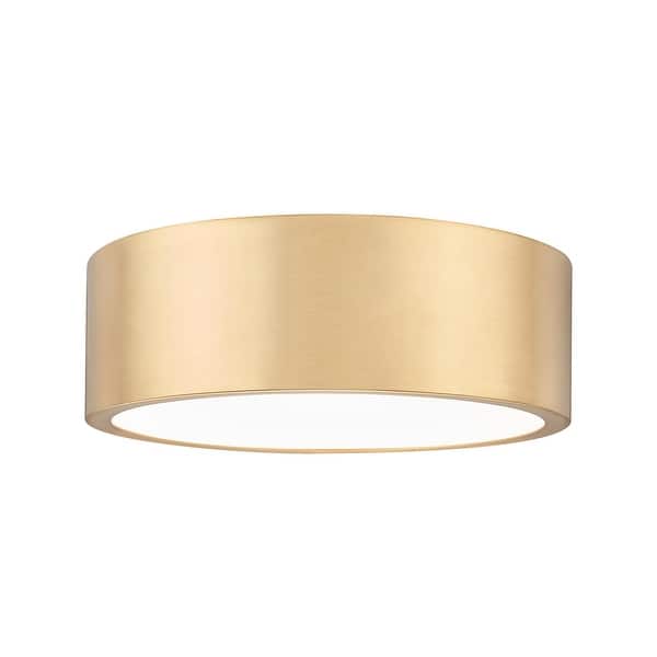 slide 2 of 8, Z-Lite 1017F12-LED Coronado 13" Wide Flush Mount Drum Ceiling Fixture Modern Gold