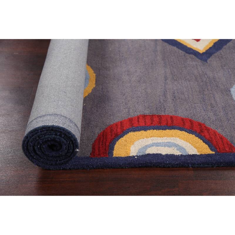 Contemporary Oriental Wool Area Rug Hand-tufted Decorative Carpet - 5'0" x 8'0"