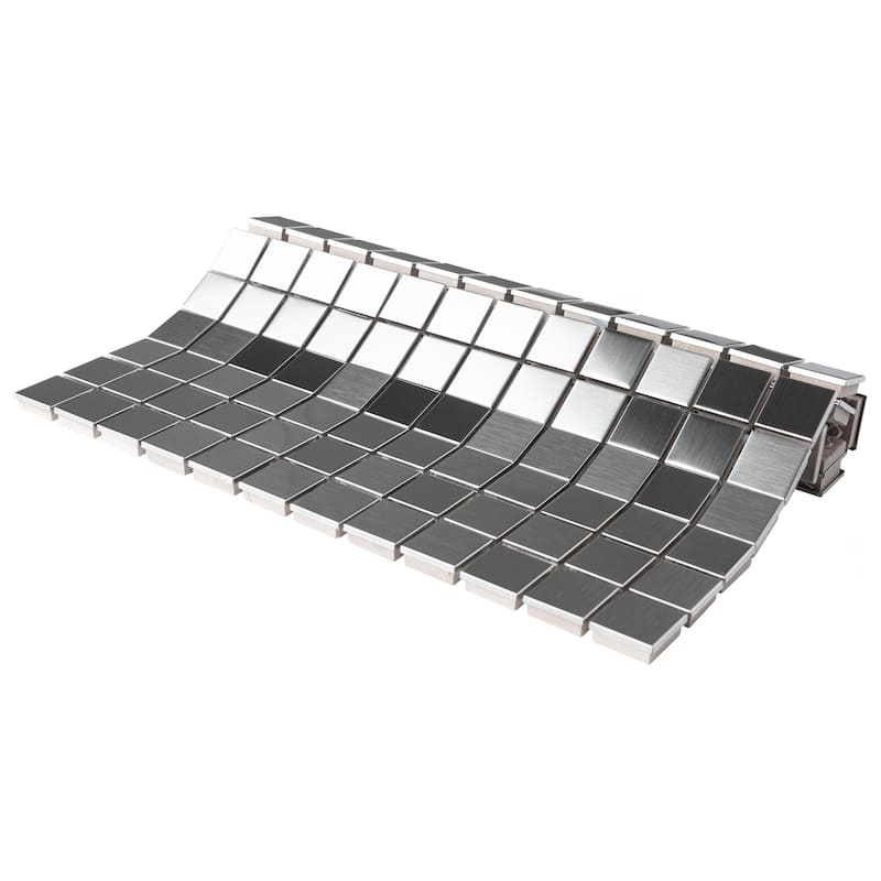 Merola Tile Alloy Square Stainless Steel 11-7/8" x 11-7/8" Metal Wall Tile