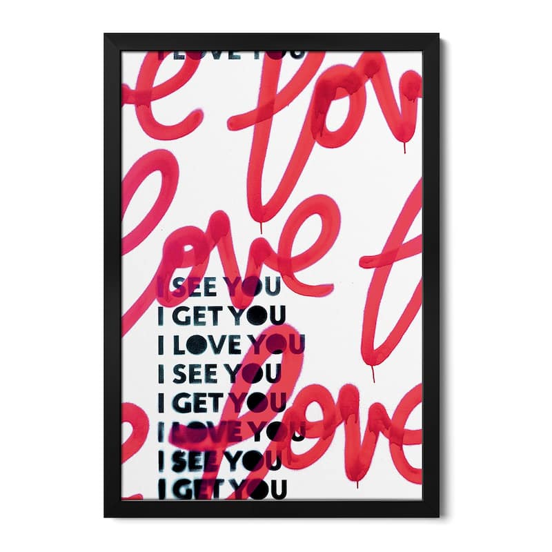I See You Love I Premium Framed Poster by Kent Youngstrom - Black - 32x24x1