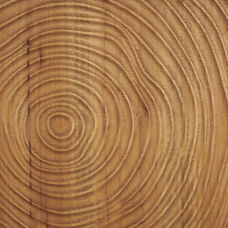 Wood Geometric Handmade Spiral Home Wall Decor - Brown - Roche River Decor