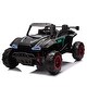 preview thumbnail 41 of 98, Two-Seater Kids Ride-On Electric Police Car 24V with 2.4G Remote Control, Music, and Safety Features Black Green