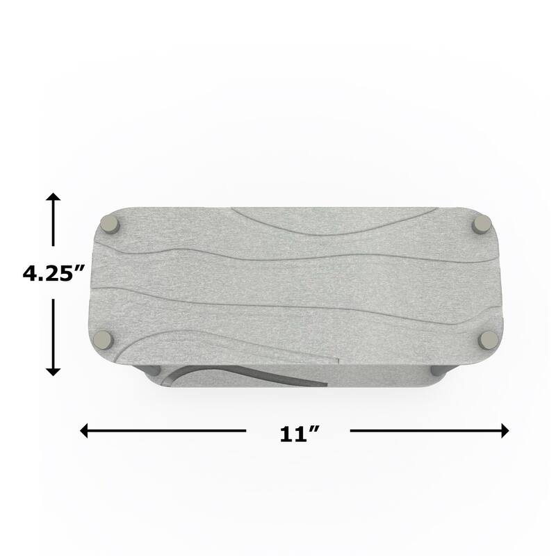 LuxeStone Two Layer Diatomite Bathrooms and Kitchens Quick Drying Organizer&Storage Tray - Gray - 11"