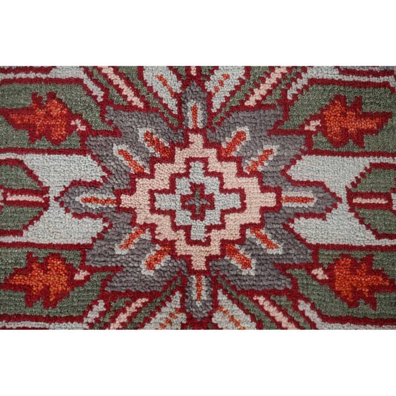 Animal Pictorial Heriz Serapi Oriental Area Rug Handmade Wool Carpet - 7'10" x 9'8"
