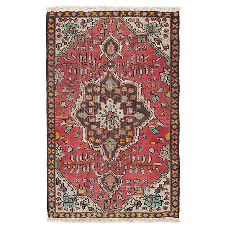 ECARPETGALLERY Hand-knotted Andelz Red Wool Rug - 3'1 x 4'9