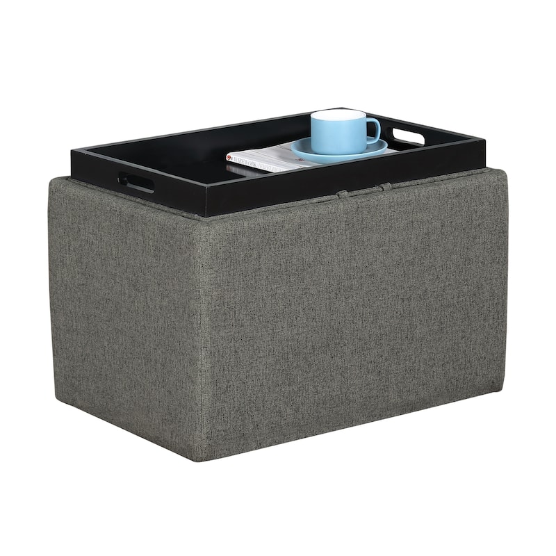 Convenience Concepts Designs4Comfort Accent Storage Ottoman with Reversible Tray