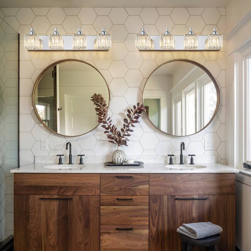 Modern 3/4/5-lights Crystal Bathroom Light Fixtures