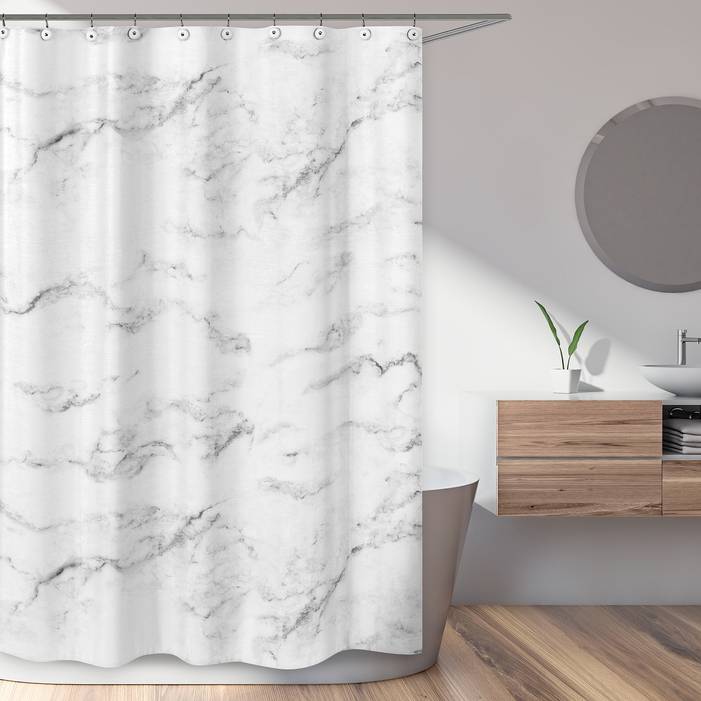 Sweet Jojo Designs Shower Curtain For The Black And White Marble Collection Overstock 14585552 Designer suzann kletzian transformed a dark chicago bathroom into a luxurious escape thanks to a marble shower, statement floors, and black picture frame trim on the doors and. sweet jojo designs shower curtain for the black and white marble collection