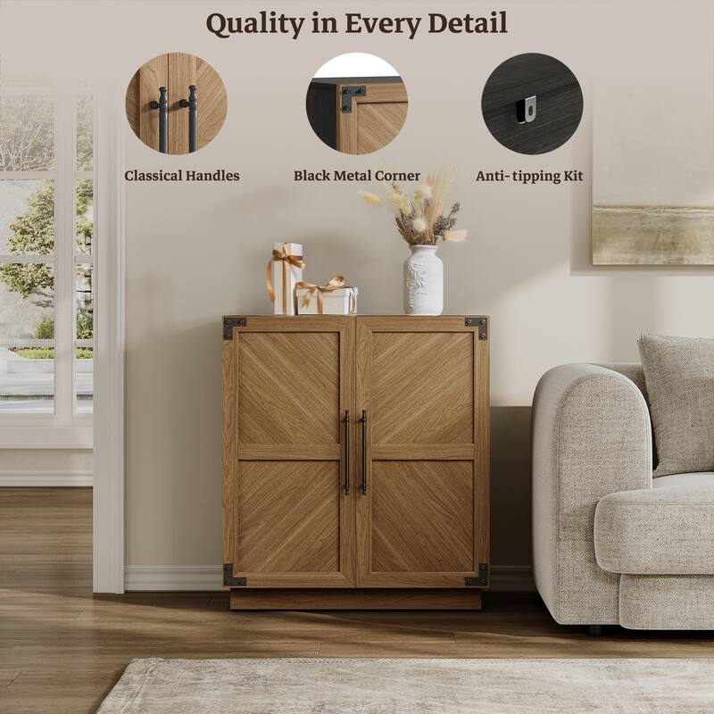 2 Doors Vintage Magician Storage Cabinet