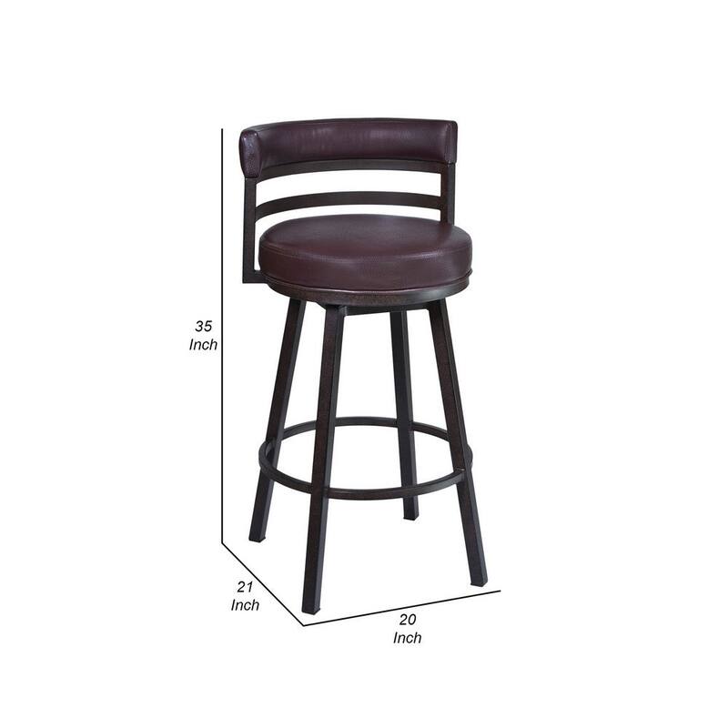 26 Inch Swivel Counter Stool Chair - 35 H x 21 W x 20 L