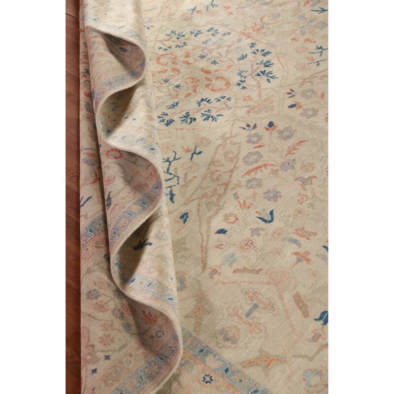 Vegetable Dye Ziegler Oriental Area Rug Hand-Knotted Wool Carpet - 8'11"x 11'10"