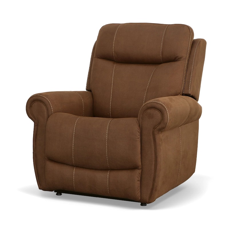 Stewart Amber Brown Power Lift Recliner with Power Headrest & Lumbar by Flexsteel