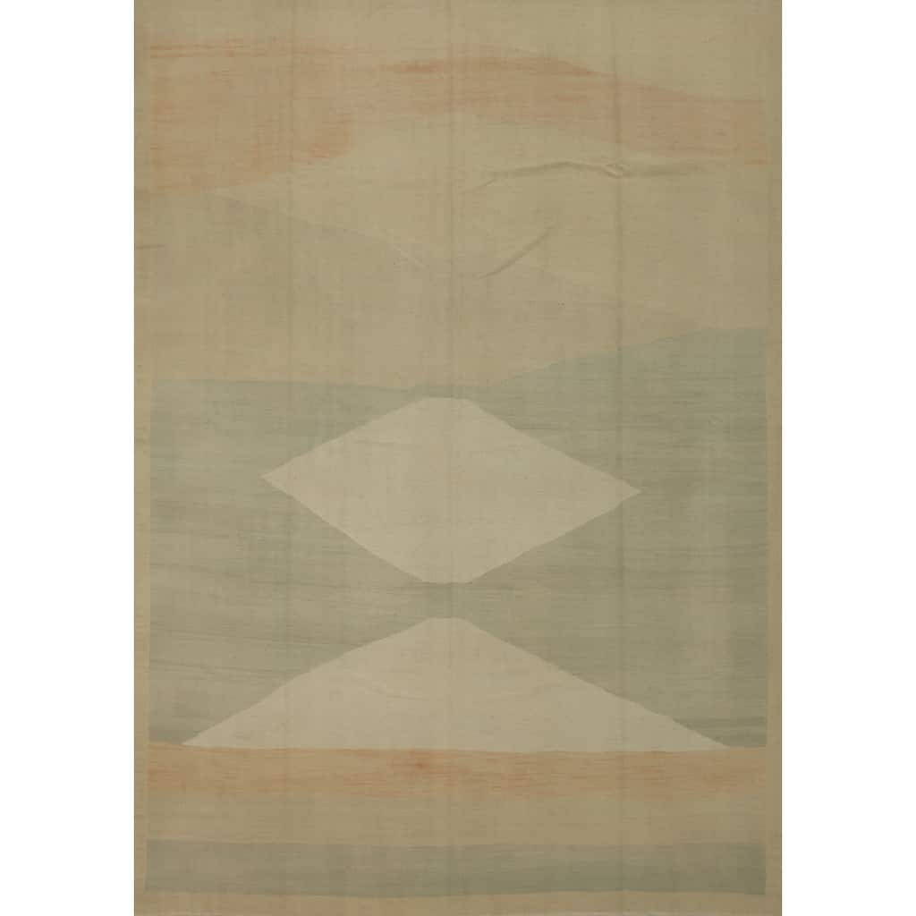Hand Woven Southwestern Wool Multi-Colored Geometric Area Rug - 12' 9'' X 9' 10''
