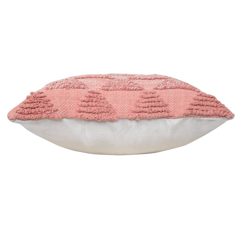 Sevita Contemporary Textured Diamond Cotton Throw Pillow