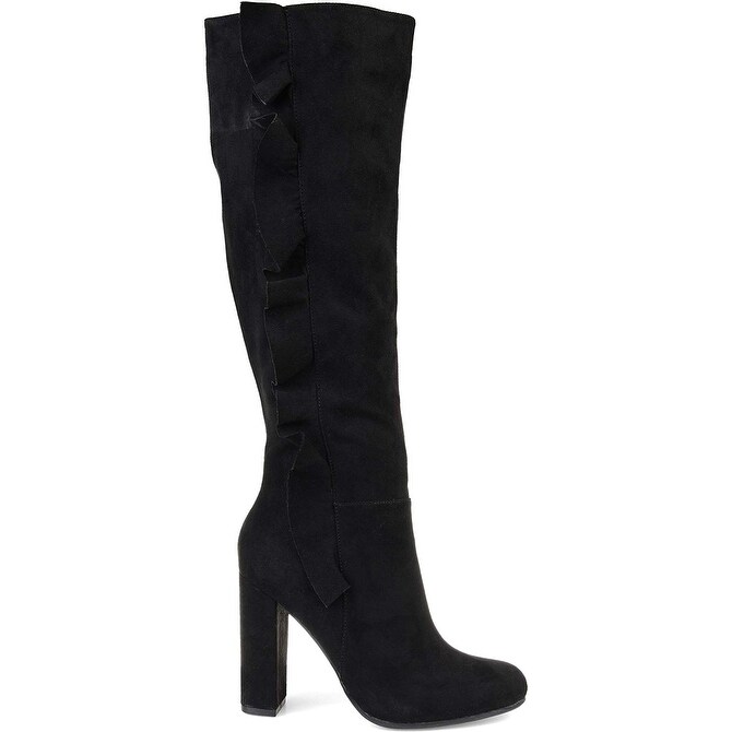 womens black extra wide calf boots