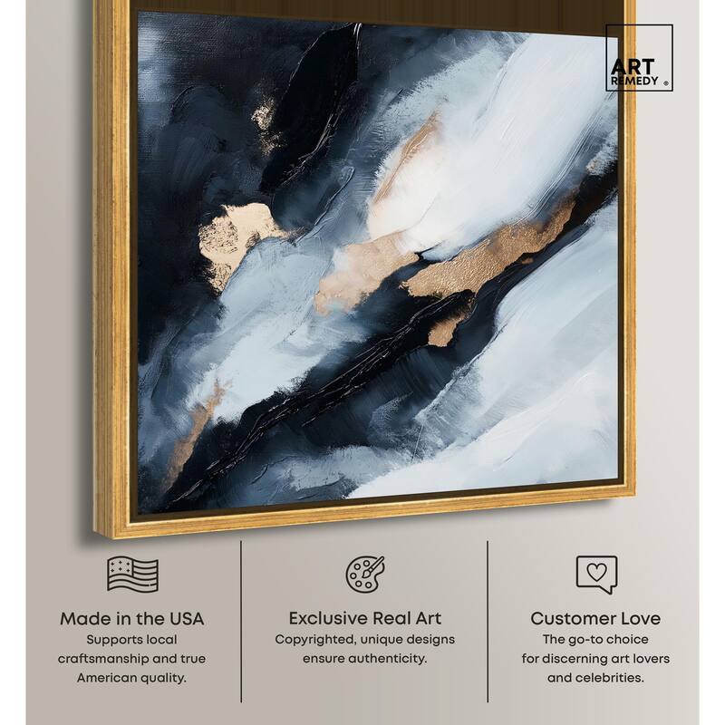 Golden Spark I Canvas by Art Remedy