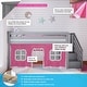 preview thumbnail 56 of 67, Max and Lily Twin Low Loft with Stairs and Curtains