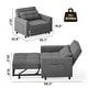 preview thumbnail 16 of 64, 3-in-1 Adjustable Sleeper Sofa Bed, Pull Out Chair Sofa, Convertible Folding Bed for Living Room