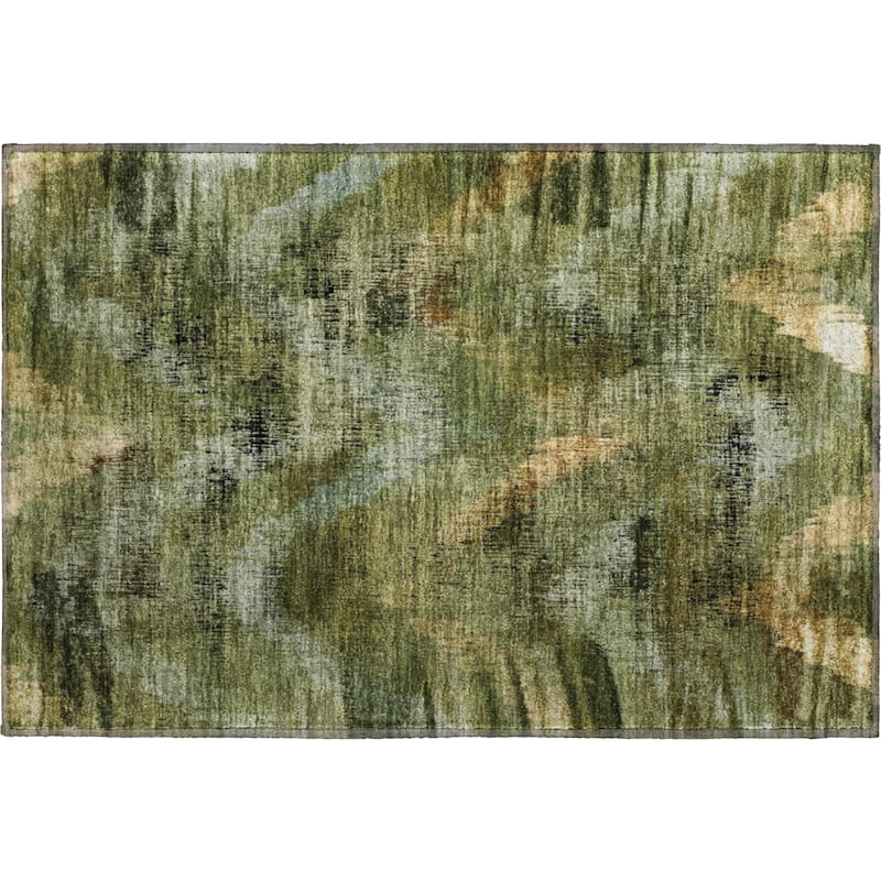 Premium Washable Super Soft Brushstrokes Modern V Mayfield Rug