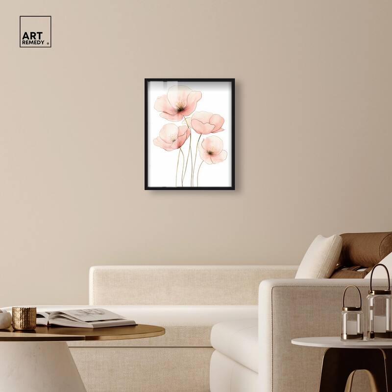 Pink Petal light Shadowbox by Art Remedy