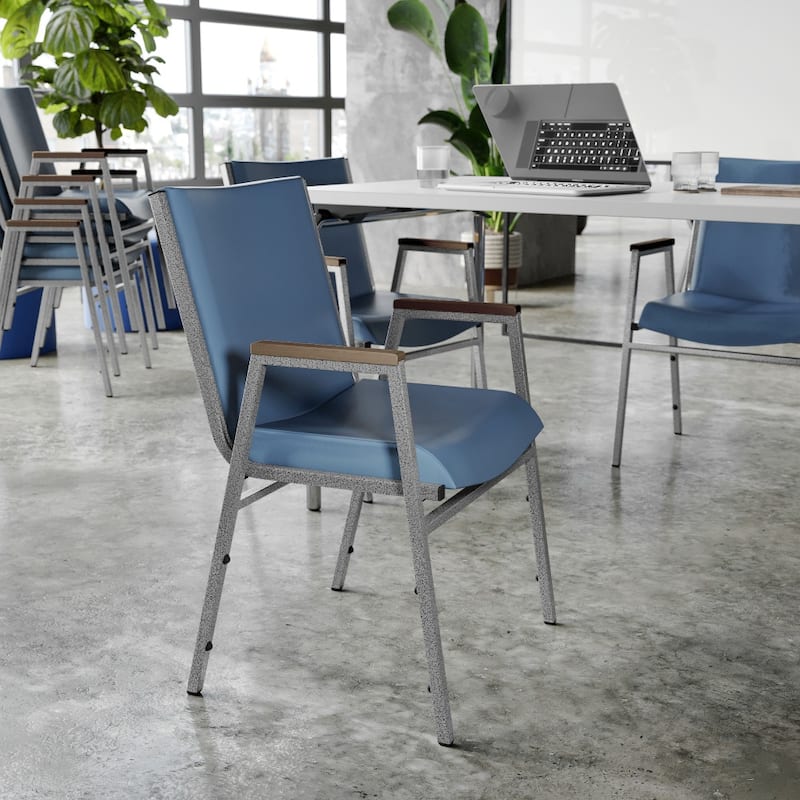 Heavy Duty Stack Chair with Arms - 21"D x 21"W x 31"H