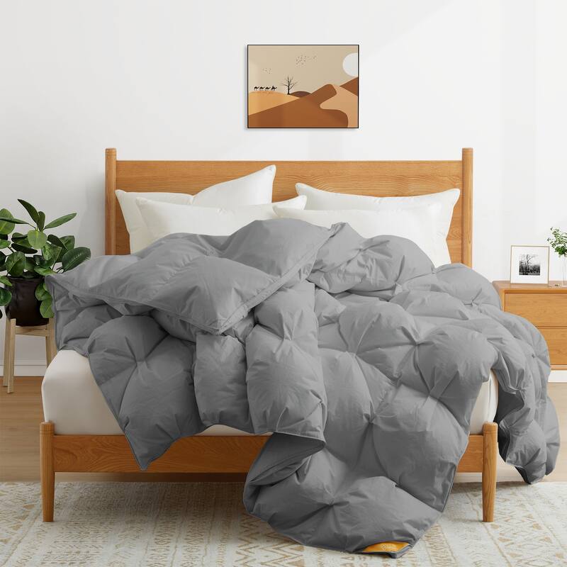 All Season Luxurious Organic Cotton 90% Puff Down Comforter
