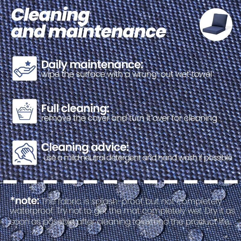 27.6 in W * 24.4 in D Outdoor Patio Deep Seat Cushion Chair Set