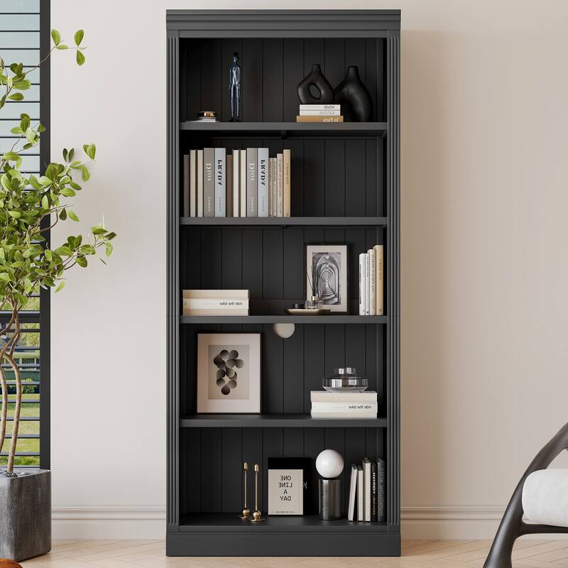 5-Tier Home Decor Bookshelves with Adjustable Storage Shelves