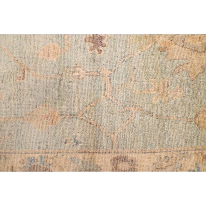 ECARPETGALLERY Hand-knotted Peshawar Oushak Light Blue Wool Rug - 7'11 x 10'0