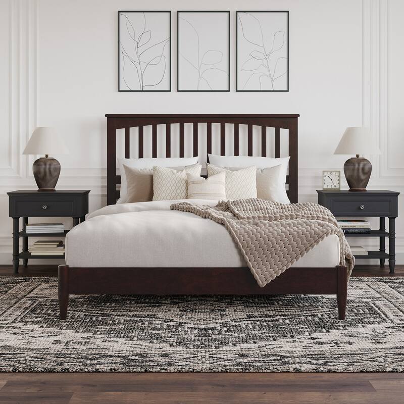 Becket Solid Wood Low Profile Platform Bed