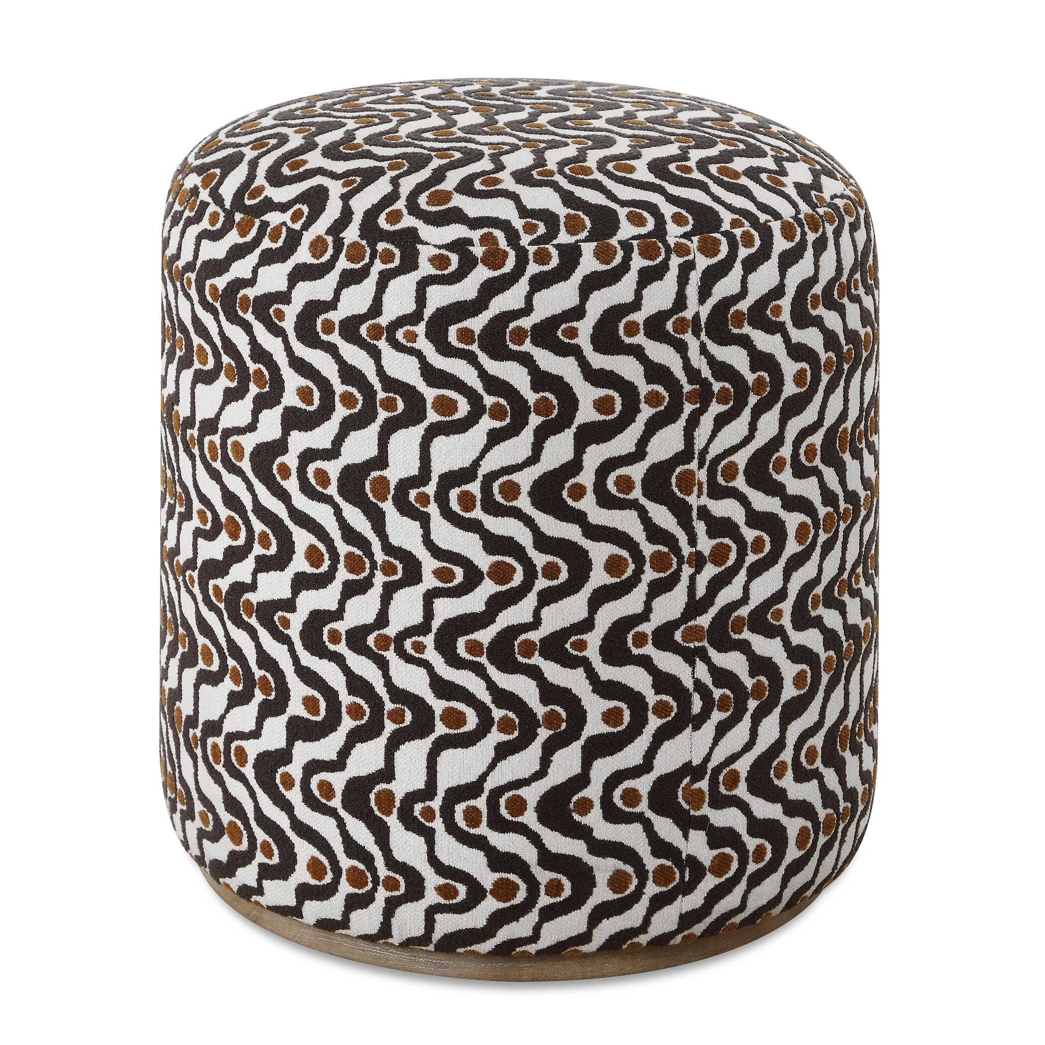 Uttermost Cas Plush Espresso Ottoman