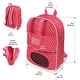 preview thumbnail 4 of 8, Badger Basket Doll Travel Backpack with Plush Friend Compartment - Pink/Star