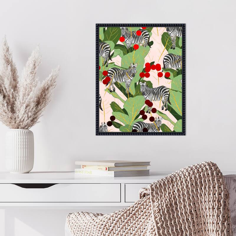 Zebra Harem by Uma Gokhale Framed Canvas Wall Art